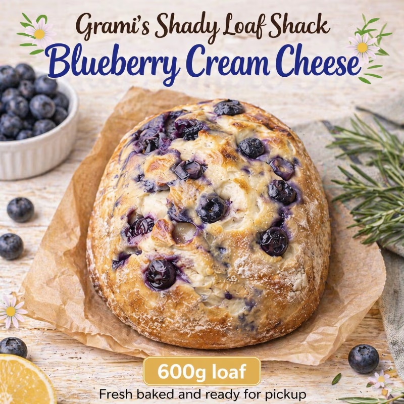 Blueberry Cream Cheese Loaf
