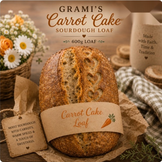 Carrot Cake Sourdough Loaf