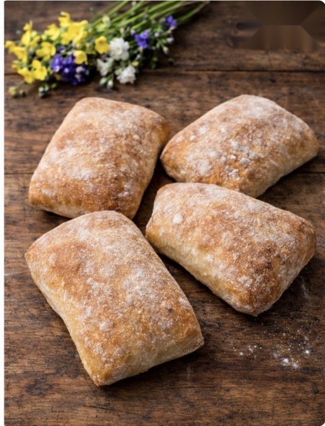 Ciabatta Sandwich Rolls, 4 Pack