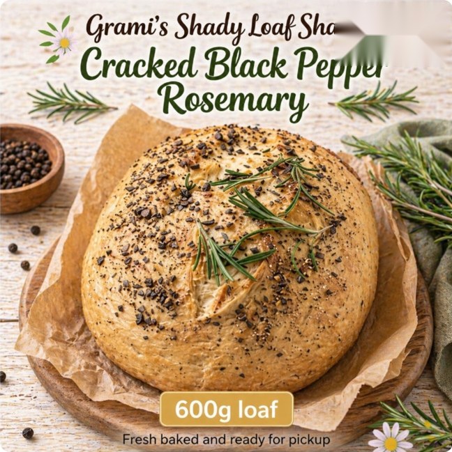Cracked Black Pepper & Rosemary Loaf