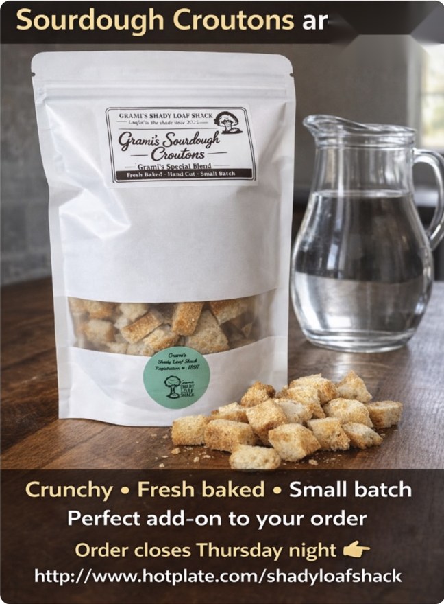 Sourdough Croutons, 4 oz Bag