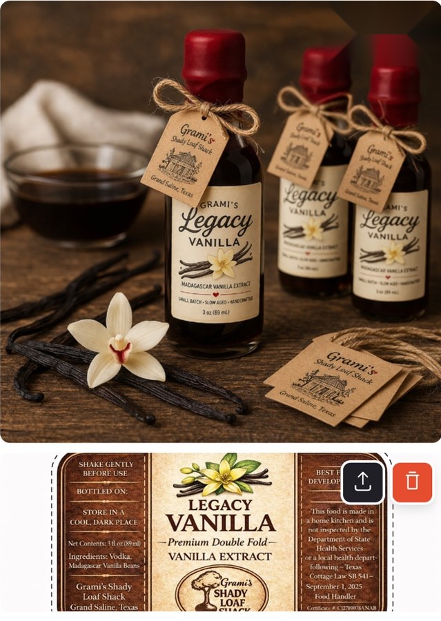 Grami’s Legacy Vanilla, 3 oz