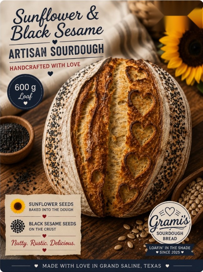 Sunflower & Black Sesame Loaf